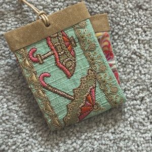 Unique Vintage Fabric Cuff Bracelet #805 Hand sewn by Violette Grace